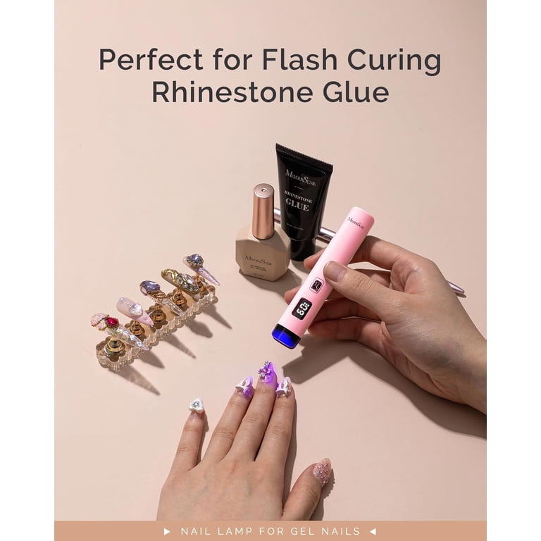 MelodySusie UV Nail Lamp ART01R, Handheld Mini Cordless Flash Cure