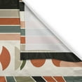 thumbnail image 3 of Ambesonne Monstera Kitchen Curtains, Abstract Mid Century Boho, 55"x24", Beige Green and Burnt Orange, 3 of 3