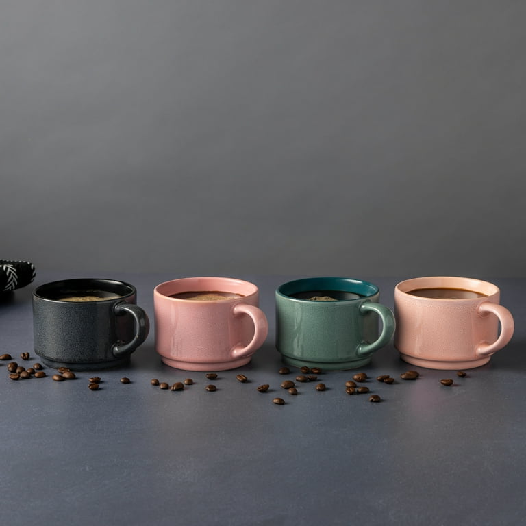 Thyme & Table Stacking Mugs 4 Pack Reactive Glaze Stoneware 11.1 fl oz -  Walmart.com