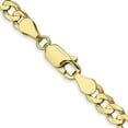 thumbnail image 4 of 10k Yellow Gold 4.5mm Concave Figaro Chain Necklace Pendant Charm, 4 of 9