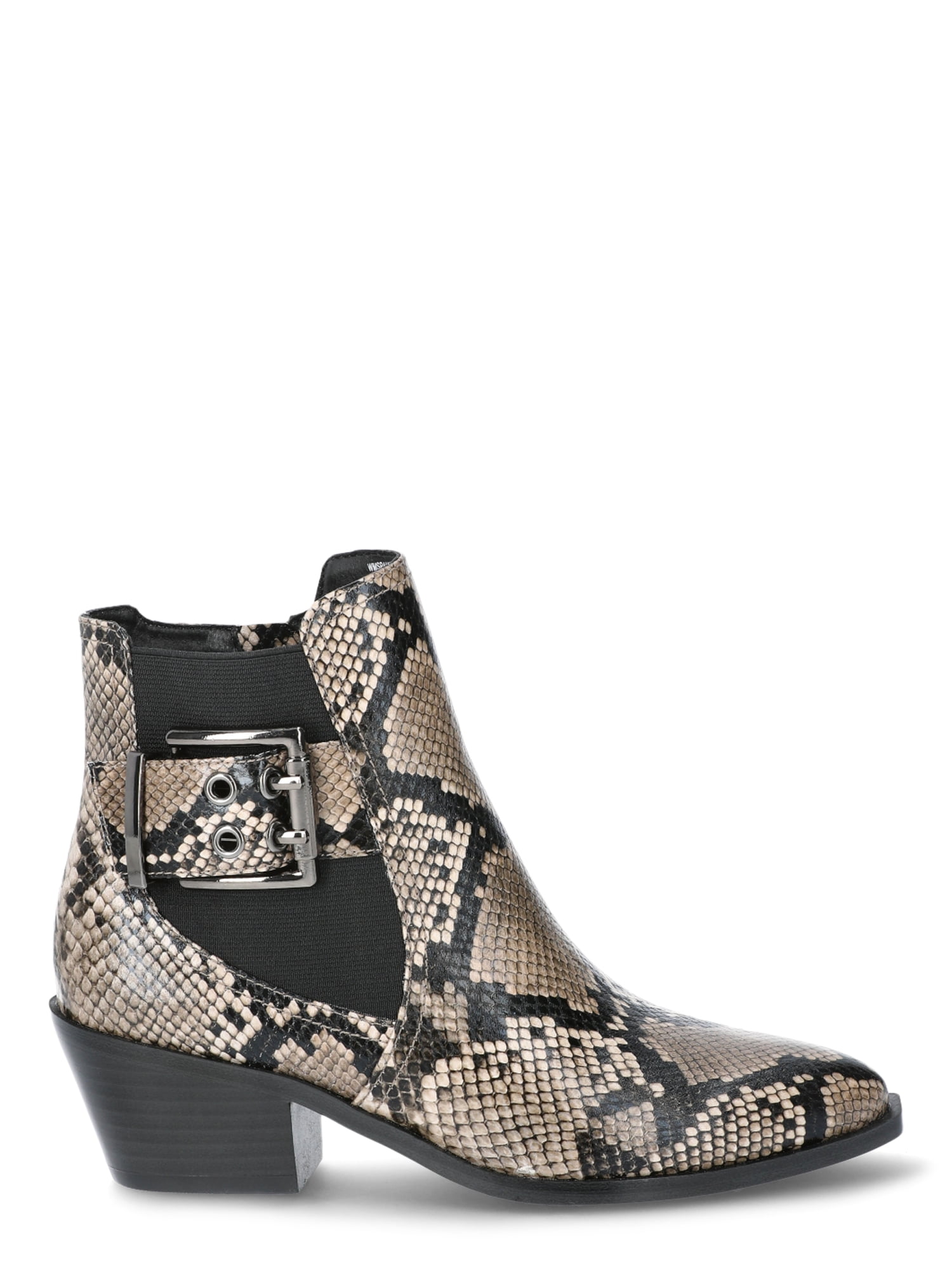 Scoop Women’s Faux Leather Moto Buckle Ankle Booties
