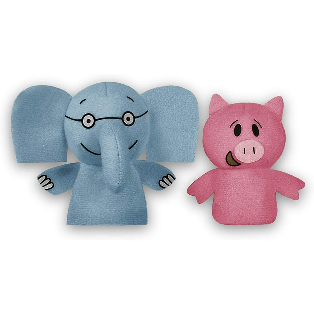 YOTTOY Mo Willems Collection Elephant & Piggie Pair of Finger Puppets