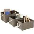 thumbnail image 1 of ZAXARRA Linen Storage Basket with Side Handles Simple Style Solid Basket, 1 of 6