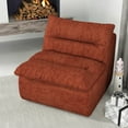 thumbnail image 4 of Floor Sofa, Modern Armless Floor Lounge Chair, Comfy Accent Bean Bag Couch, Single Corner Chair Sofa for Living Room Bedroom Salon Office (Orange), 4 of 6