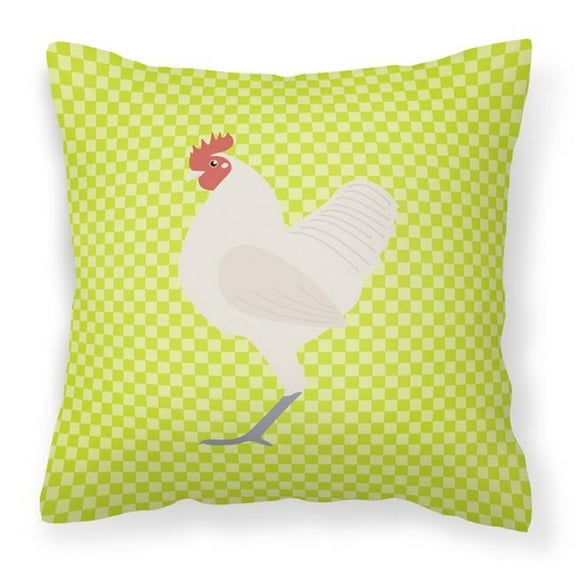 Carolines Treasures BB7663PW1818 German Langshan Chicken Green Fabric Decorative Pillow, 18 x 18 in.