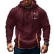 thumbnail image 1 of Sudadera con capucha para hombre, informal, con estampado, deportiva, de manga larga, blusa de poliéster, 1 of 4