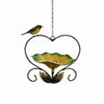 thumbnail image 2 of Comedero decorativo de hierro para pájaros, ideal para jardín o exteriores: casita colgante para alimentar y beber a los pájaros, accesorio para la observación de aves en el patio con una construcció, 2 of 6