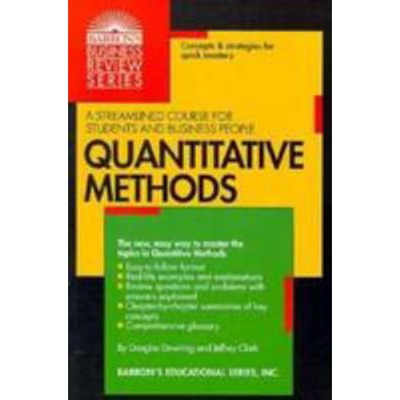 Pre-Owned Quantitative Methods (Business Review Series) (Paperback) 0812039475 9780812039474