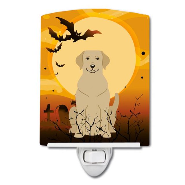 Carolines Treasures BB4321CNL Halloween Yellow Labrador Ceramic Night Light