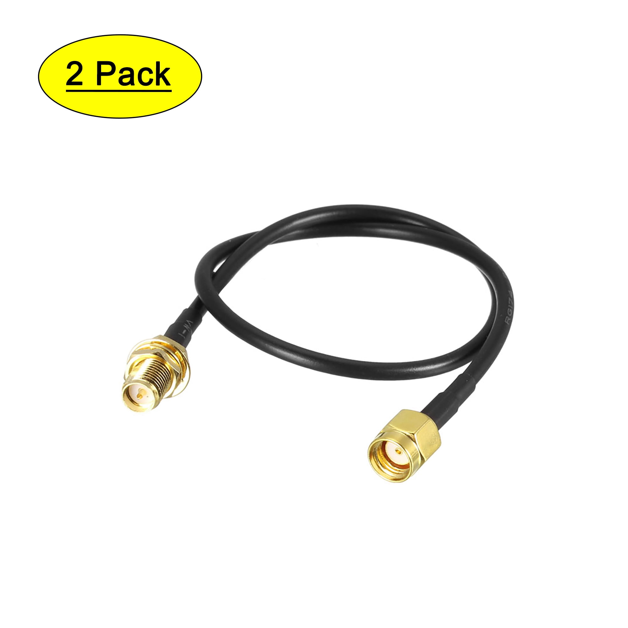 Uxcell 12 '' RG174 RPSMA Male to RPSMA Female Antenna Extension Cable