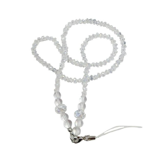 Bling Neck Crystal Beads Lanyard Strap Phone Key Holder Name Badge -UKHOT