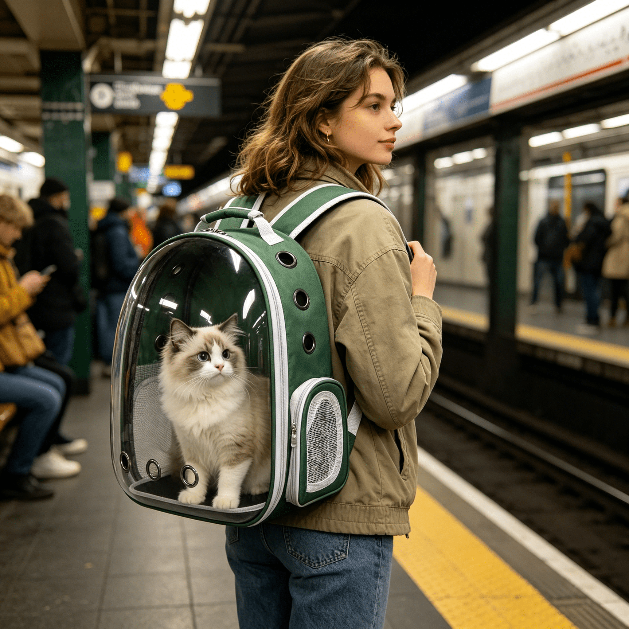 GASTROPOD 2026 New Pet Backpack Carrier, Transparent Space Capsule, Pet Carrier Hiking Backpack, Pets Backpack Carrier for Cats Puppies Airline Approved Travel Outdoor Use, Multi-Colors