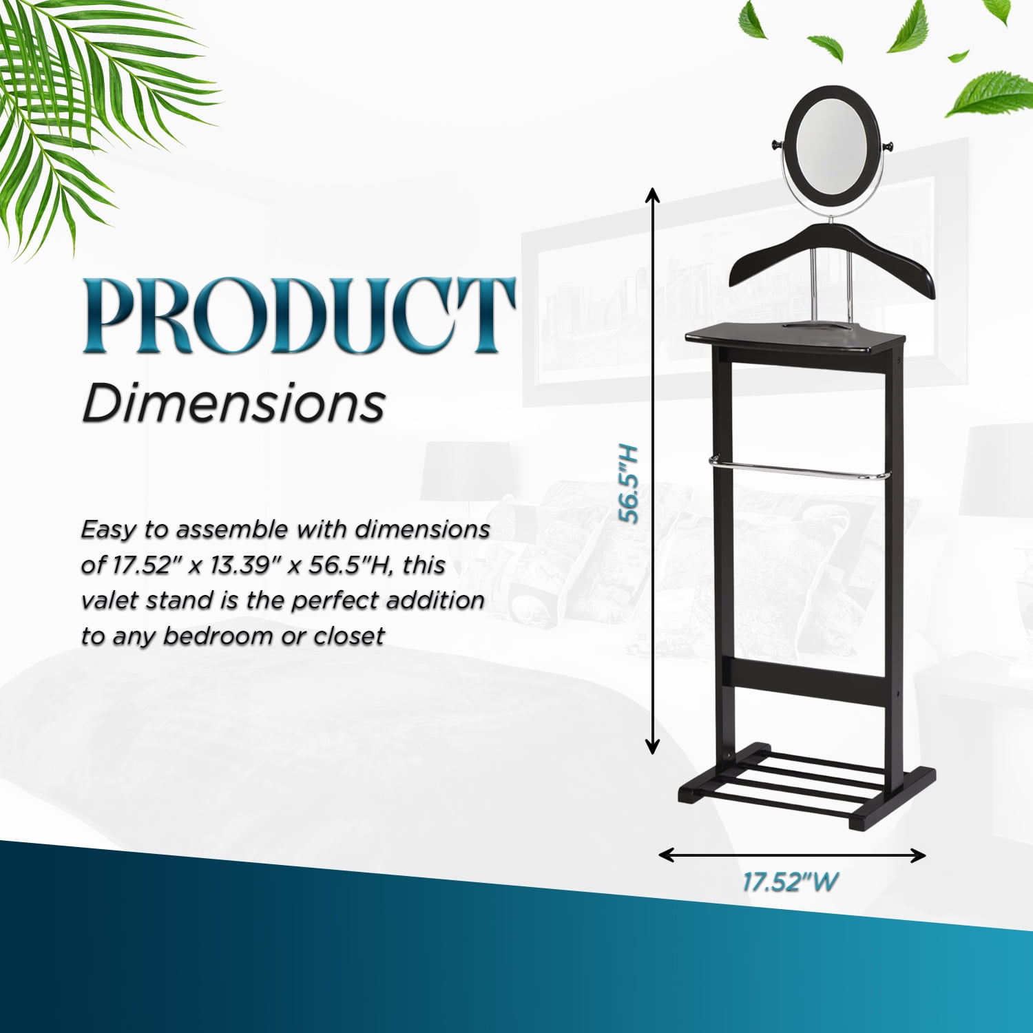 Kings Brand Furniture Wood Wardrobe Suit Rack Valet Stand Kings Brand Furniture Wood Wardrobe Suit Rack Valet Stand