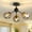 3light, variant on 6-Lights Glass Globe Sputnik Chandelier Modern Flush Mount Ceiling Light Fixture Farmhouse Lighting for Dining Room  Room  Kitchen Passageway(Balck and )