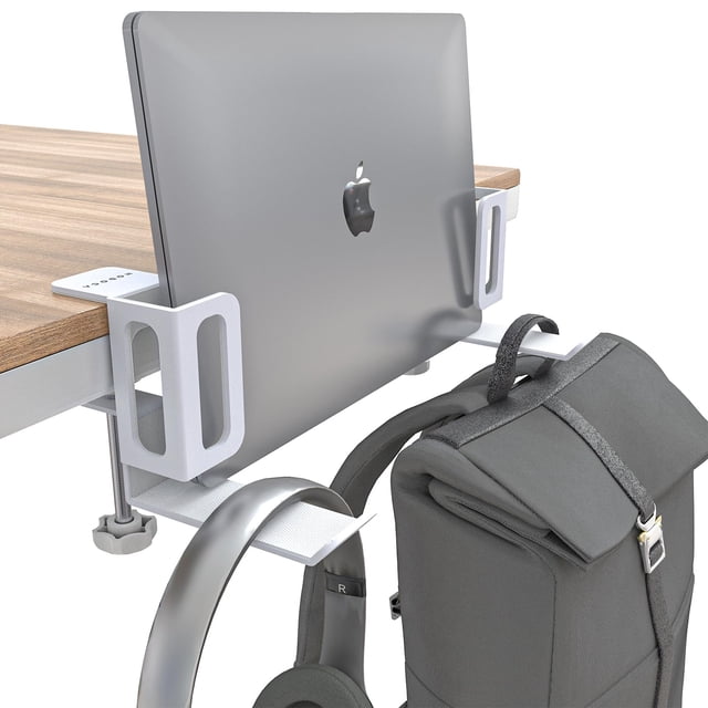 Soporte vertical para portátil NODOCA con soporte para auriculares, blanco
