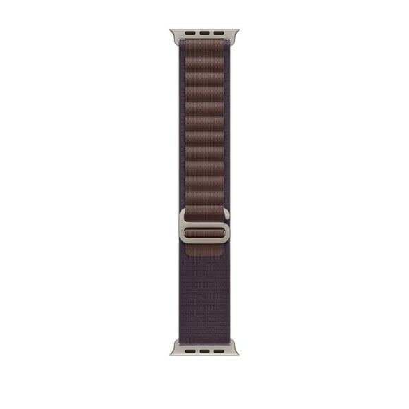 Apple Watch Band - Alpine Loop (49mm) - Indigo with Rugged Titanium Finish - Medium