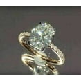 thumbnail image 2 of Forever Jewels 2Ct Oval Cut Moissanite Women Solitaire Engagement Ring 14K Yellow Gold Plated, 2 of 5