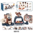 thumbnail image 3 of Máquina de café con luz y sonido de simulación para niños, máquina de café, dulces, postres, supermercado, compras, cajero, juguetes para jugar a las casitas, 3 of 5