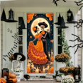 thumbnail image 4 of Cubrepuertas para Halloween y Día de Muertos | Decoración para Fiestas y Festivales - Tela de Poliéster de 89 X 180 Cm - Fácil Instalación - Apto para Puertas Estándar | Multicolor - 1 Unidad, 4 of 6