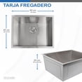 thumbnail image 2 of TARJA FREGADERO DE SUBMONTAR CON CONTRACANASTA MARCA GRAVITA GRAVITA 1926, 2 of 8