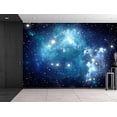 thumbnail image 2 of wall26 - Shades of Blue Glaxy in a Sea of Stars - Wall Mural, Removable Sticker, Home Decor - 66x96 inches, 2 of 6