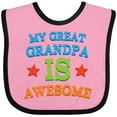 thumbnail image 3 of Inktastic My Great Grandpa is Awesome Grandkid Boys or Girls Baby Bib, 3 of 4