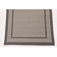 thumbnail image 4 of Unique Loom Outdoor Collection Transitional Indoor & Outdoor Casual Solid Tonal Border Area Rug, 2 ft 2 in x 6 ft, Gray/Dark Gray, 4 of 6