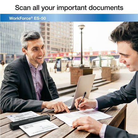 Epson - ES-50 Mobile Color Sheetfed Document Scanner - Black
