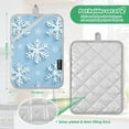 thumbnail image 6 of Yayeee Pot Holders Kitchen Heat Resistant with Pocket 7"x9.8" Cotton Oven Cooking Hot Pads, Blue Snowflake, 6 of 7