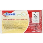 Diamond Royal Oak, Matches Greenlight Strike Anywhere 300 per Box - Pack of 2 Boxes - Total 600 matches