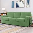 thumbnail image 2 of CHUN YI Stretch Checks Spandex Sofa Cover Separate Backrests Cushions Cover Slipcover, 2 of 5