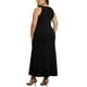 thumbnail image 3 of Vestido de suéter de talla grande Agnes Orinda para mujeres, cuello redondo, sin mangas, vestido de suéter casual de punto 3X negro, 3 of 6