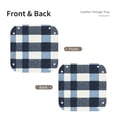 thumbnail image 2 of Multi-Size Leather Tray Four Corners Four Button Design Anti-Scratch Waterproof Convenient Cleaning Convenient Storage Slateblue Buffalo Plaid Check Tartan Scotland_2 Small, 2 of 8