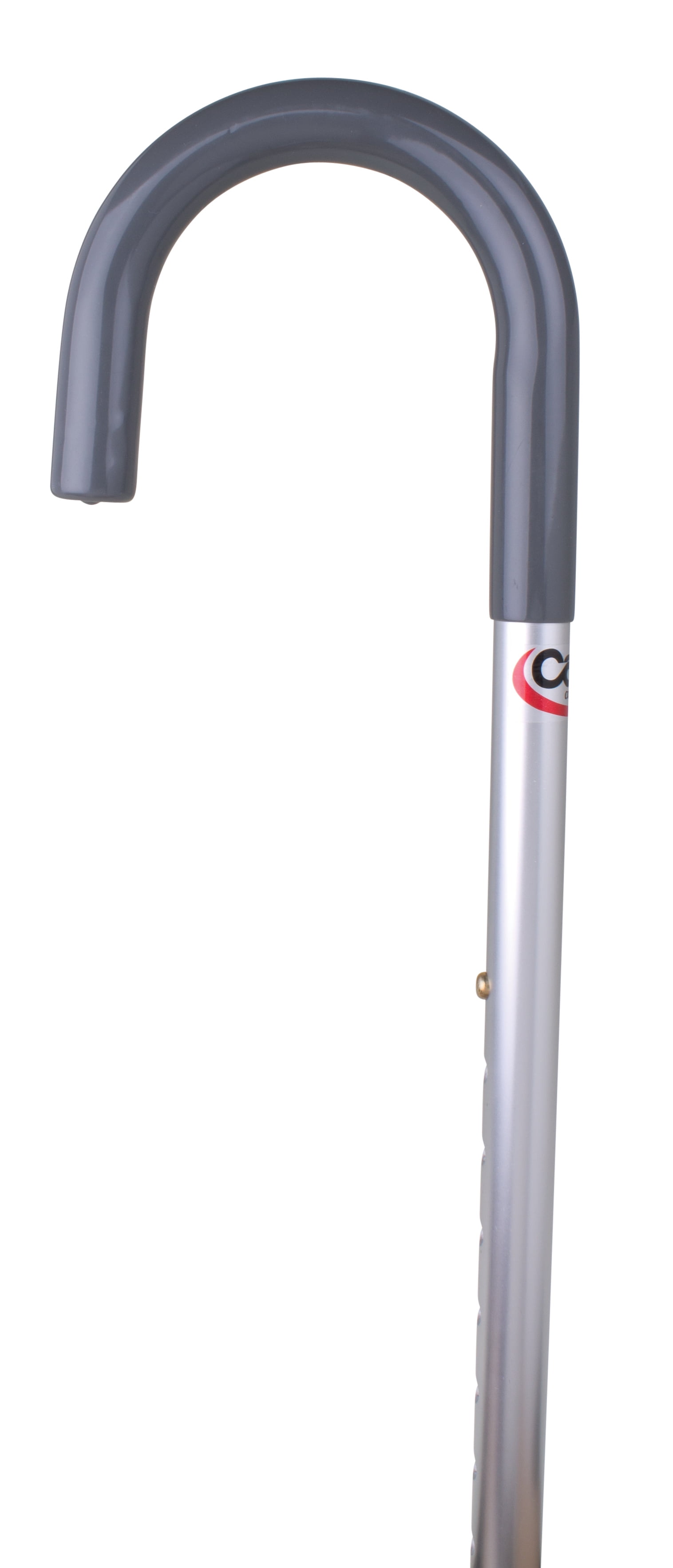 Carex Round Handle Walking Cane, Silver Mens