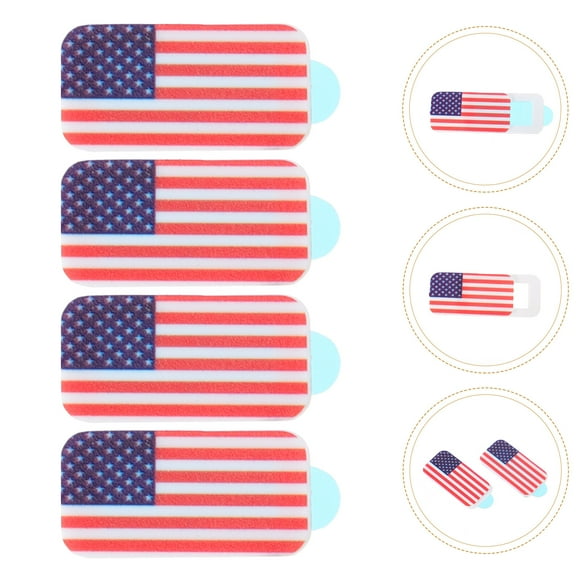 4 Pcs American Flag Phone Camera Covers Anti Peeping Sliding