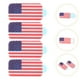 thumbnail image 3 of KAKOWELY 4 fundas deslizantes antiespionaje para cámara de teléfono con diseño de bandera estadounidense, 3 of 4