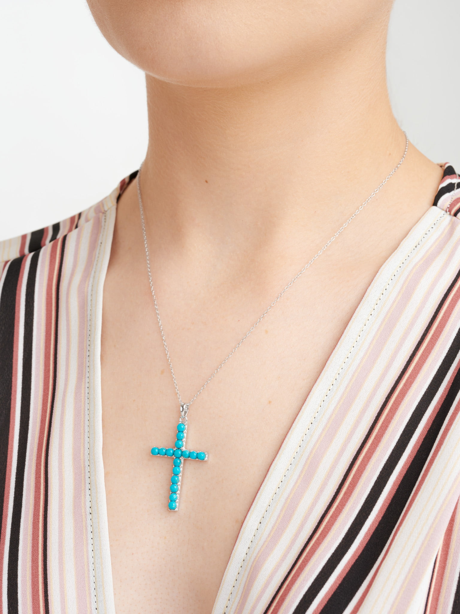 JEWELRY :: Necklaces :: Women Necklaces :: Turquoise Cross Necklace with  Gold Chain - Christina Christi Handmade Products