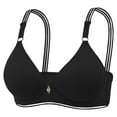 thumbnail image 2 of Women's Push Up Wireless T-Shirt Bra - Padded Plunge No Underwire, Comfortable Bralette, Perfect for Daily, Casual & Travel Use Black 36, 2 of 6