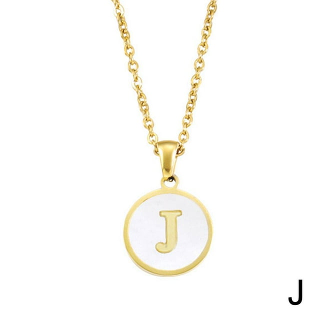 Titanium Steel Non Fading A-Z Letter Necklace, New Light High-end Personalized Accessories And