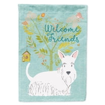 Carolines Treasures BB7617GF Welcome Friends White Scottish Terrier Flag Garden Size Small multicolor