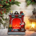 thumbnail image 4 of Figurita coleccionable de chimenea navideña BLESIY Figura de chimenea luminosa navideña, 4 of 5