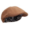thumbnail image 4 of Big Size Woolen Melange Duckbill Ivy Hat - Camel XL-2XL, 4 of 5