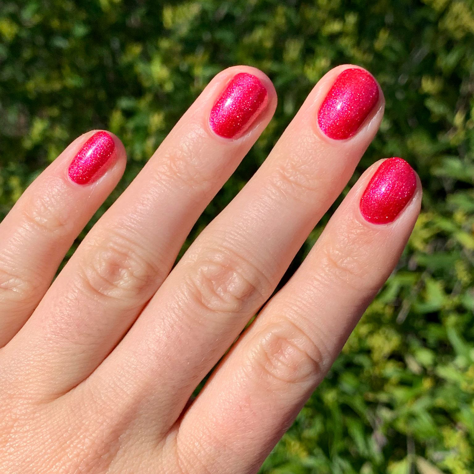 Olive & June Long Lasting Nail Polish, Ruby Shimmer, Metallic Red, 0.46 fl oz