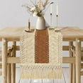 thumbnail image 6 of Boho Macrame Table Runner - 72 Inches Long, Brown, Farmhouse Style with Tassels for Parties, Weddings, Rustic Decor, 6 of 14