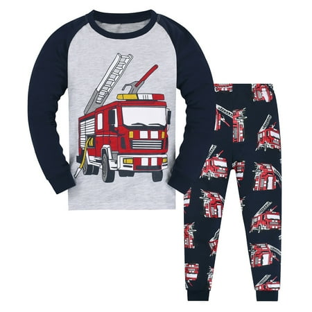 

Fall Outfits Cotton 2 Piece Pajamas Boys Long Sleeve Sets Toddler Boys Pjs Kids Sleepwear Sets Baby Boy Outfits(Color:GY3 Size:2-3 Years)