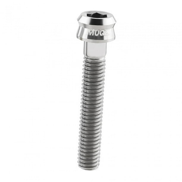 Perno de vástago de bicicleta M6, tornillo de tapa superior de vástago de bicicleta de aleación de titanio portátil para Plata M6x35mm