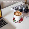 thumbnail image 6 of Red Snowman Christmas Coasters Set of 4, Absorbent Coasters for Drinks, Gifts Xmas Tree Winter Snowflake Coaster for Desk Coffee Table Protection, Home Decor House Warming Gifts 4", 6 of 8