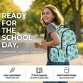 thumbnail image 4 of Garronmavis Sky Blue Floating Lemon Cute Capybara Kids Backpack Pack, 17 Inch Kawaii Rodent Spacious Bookbag Comes with Thermal Lunch Box, Stationery Bag and Water Bottle Carrier, 4 of 8