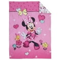 thumbnail image 2 of Disney Minnie Mouse Happy Hearts Pink 4 Piece Toddler Bed Set, 2 of 8