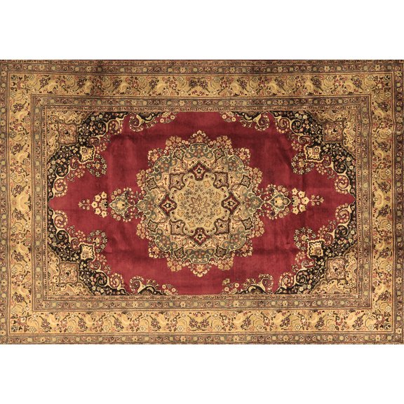 Ahgly Company Indoor Rectangle Medallion Brown Traditional Area Rugs, 2' x 3'
